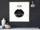Poster - Black Lipstick (Square)  - goud