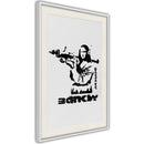 Poster - Banksy: Mona Lisa with Bazooka I  - wit passepartout