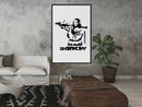 Poster - Banksy: Mona Lisa with Bazooka I  - zwart