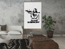 Poster - Banksy: Mona Lisa with Bazooka I  - goud