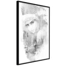 Poster - Mysterious Look (Grey)  - zwart