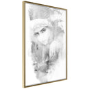 Poster - Mysterious Look (Grey)  - goud