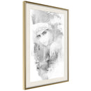 Poster - Mysterious Look (Grey)  - goud passepartout