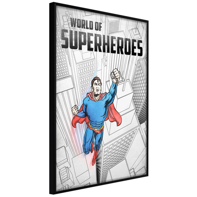 Poster - Superhero  - zwart