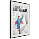 Poster - Superhero  - zwart passepartout