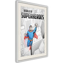 Poster - Superhero  - wit passepartout
