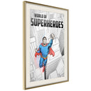 Poster - Superhero  - goud passepartout