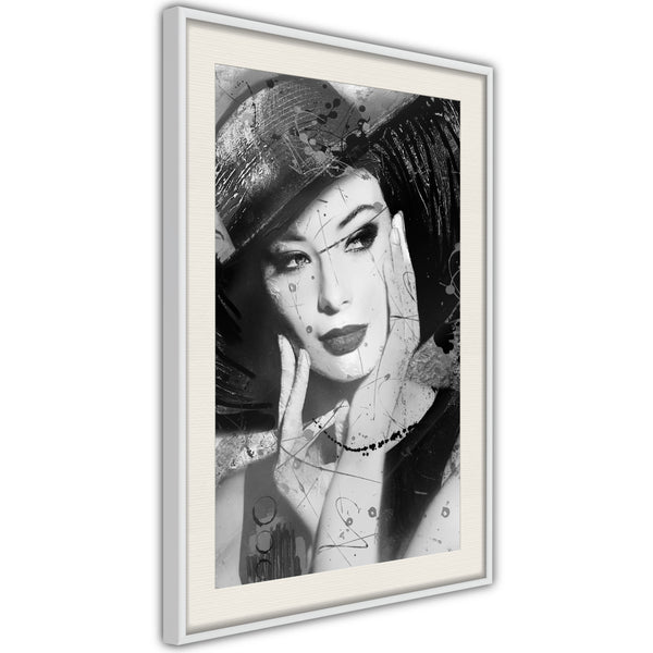 Poster - Extraordinary Beauty  - wit passepartout