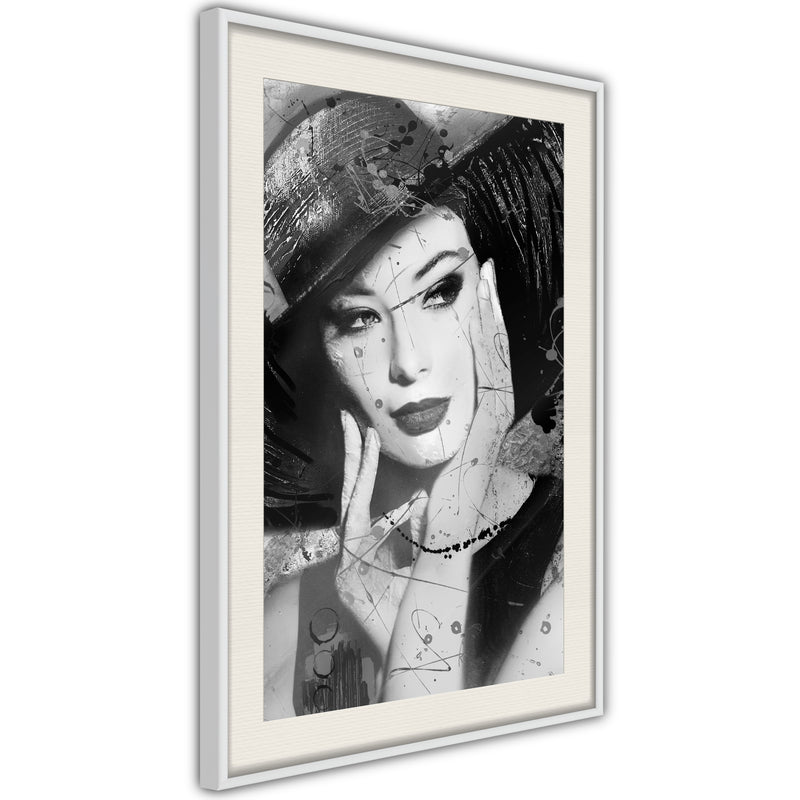 Poster - Extraordinary Beauty  - wit passepartout