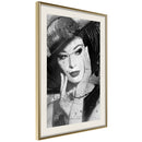 Poster - Extraordinary Beauty  - goud passepartout
