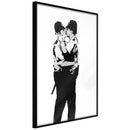 Poster - Banksy: Kissing Coppers I  - zwart