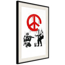 Poster - Banksy: CND Soldiers I  - zwart passepartout