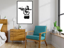 Poster - Banksy: Mona Lisa with Bazooka II  - zwart