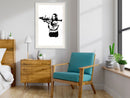 Poster - Banksy: Mona Lisa with Bazooka II  - wit passepartout