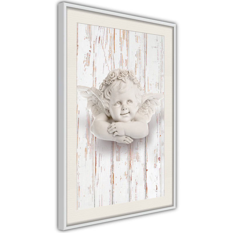 Poster - Happy Thought  - wit passepartout