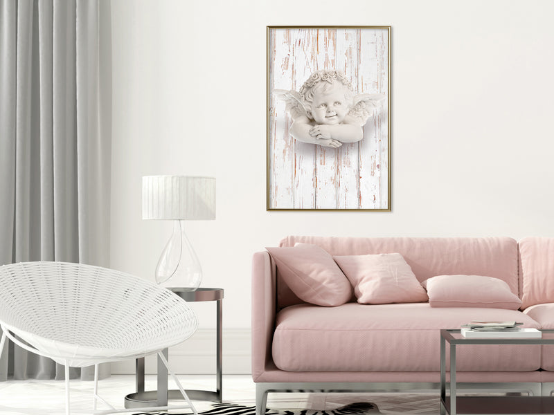 Poster - Happy Thought  - goud