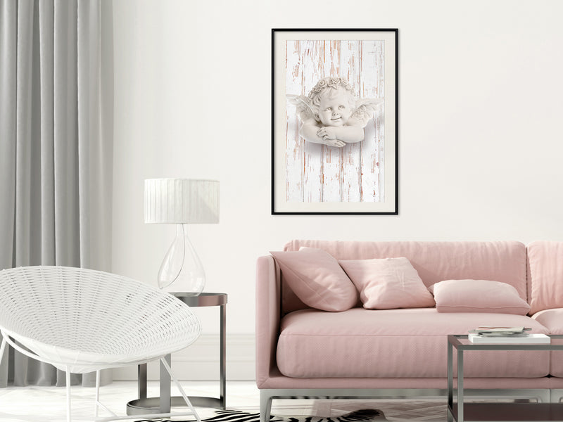 Poster - Happy Thought  - zwart passepartout