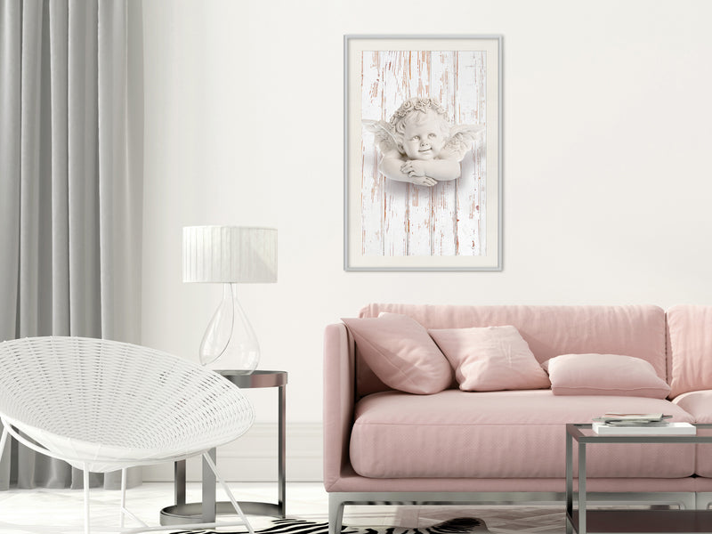 Poster - Happy Thought  - wit passepartout