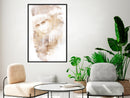 Poster - Mysterious Look (Beige)  - zwart