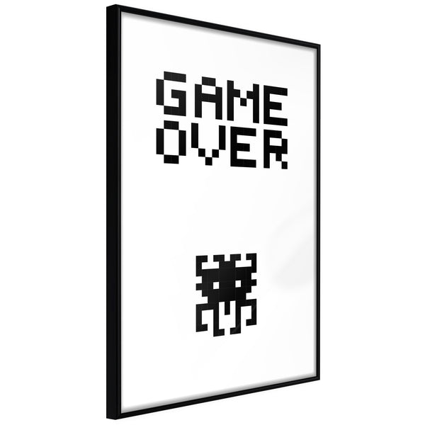 Poster - Game Over  - zwart