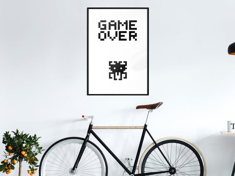 Poster - Game Over  - zwart
