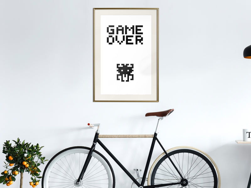 Poster - Game Over  - goud passepartout