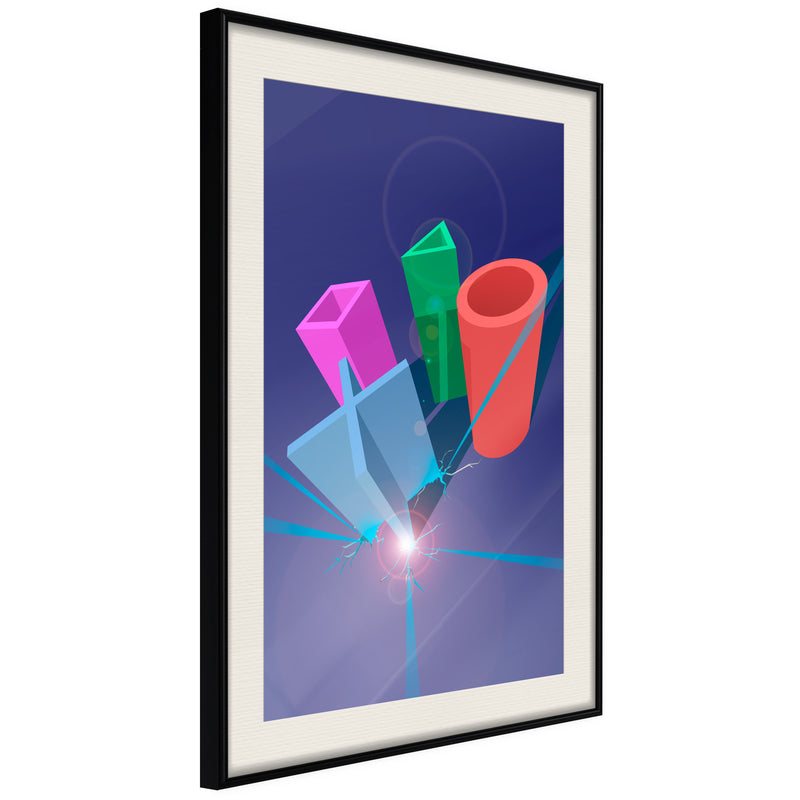 Poster - Let's Play!  - zwart passepartout