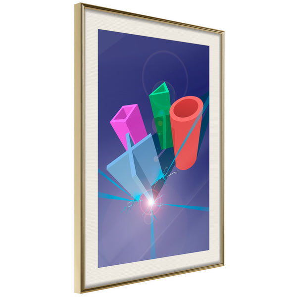 Poster - Let's Play!  - goud passepartout