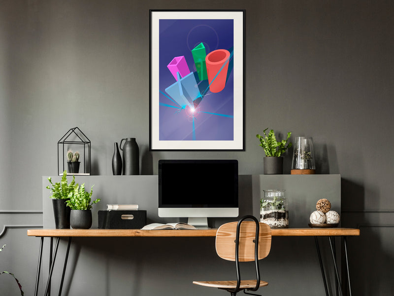 Poster - Let's Play!  - zwart passepartout