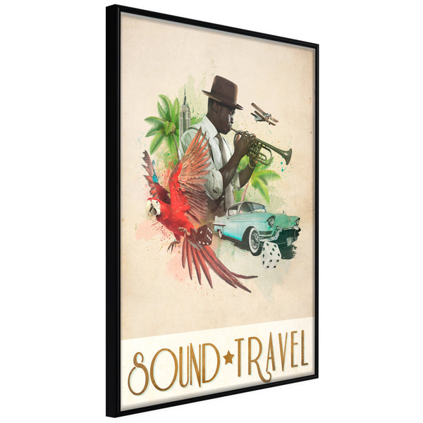 Poster - Exotic Travel  - zwart
