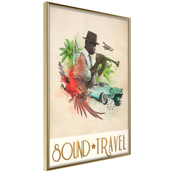 Poster - Exotic Travel  - goud