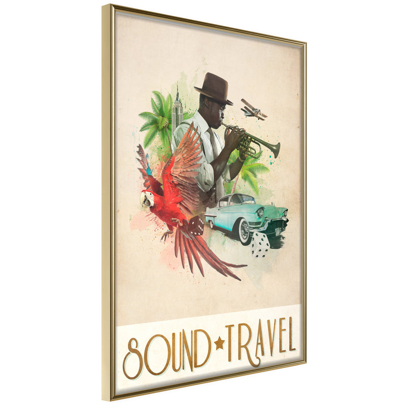 Poster - Exotic Travel  - goud