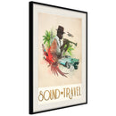 Poster - Exotic Travel  - zwart passepartout