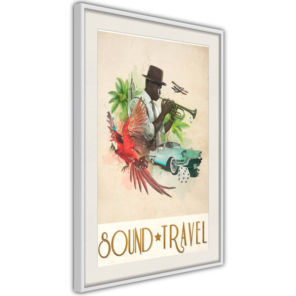 Poster - Exotic Travel  - wit passepartout