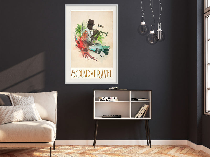 Poster - Exotic Travel  - wit passepartout