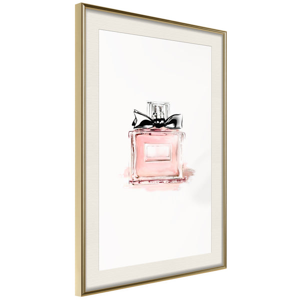 Poster - Pink Scent  - goud passepartout