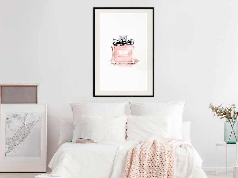 Poster - Pink Scent  - zwart passepartout
