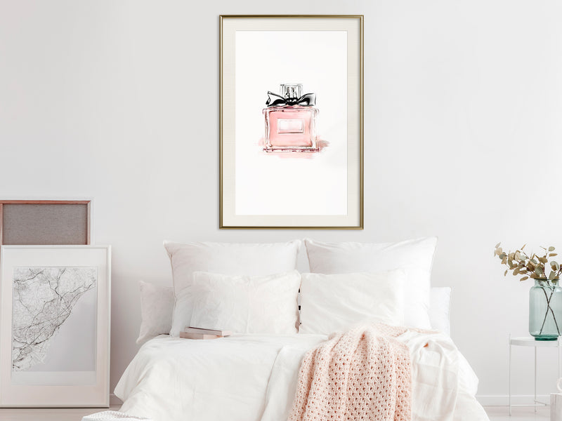 Poster - Pink Scent  - goud passepartout