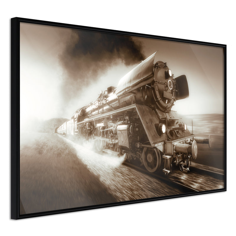 Poster - Steam and Steel  - zwart