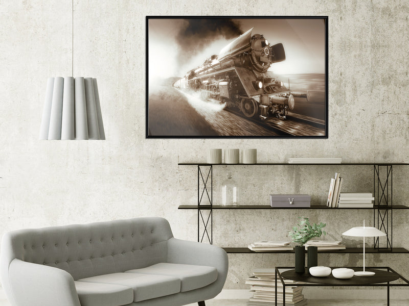 Poster - Steam and Steel  - zwart