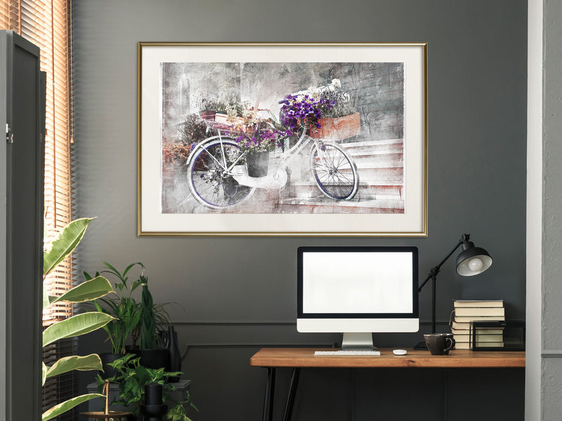 Poster - Flower Delivery  - goud passepartout