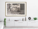 Poster - Old Bicycle  - goud passepartout