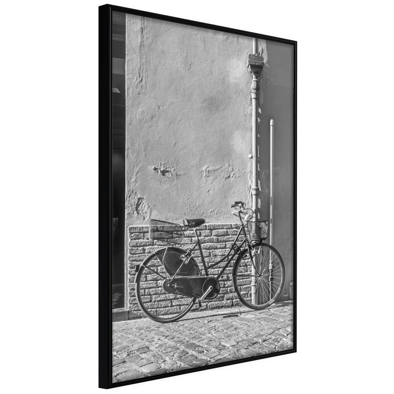 Poster - Bicycle with Black Tires  - zwart