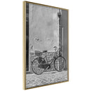 Poster - Bicycle with Black Tires  - goud
