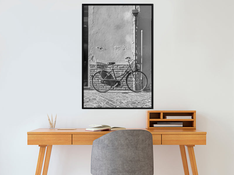 Poster - Bicycle with Black Tires  - zwart