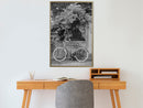 Poster - Bicycle with White Tires  - goud