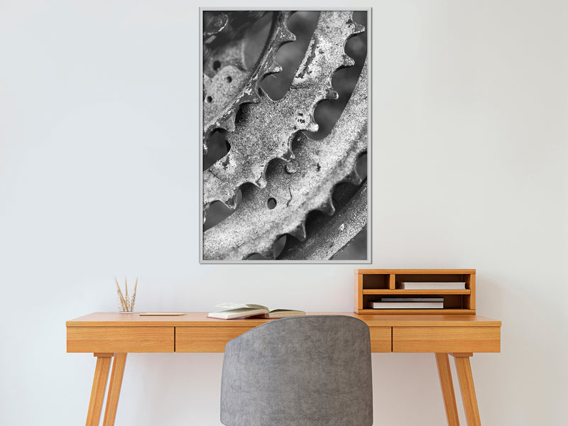 Poster - Sprocket Wheel  - wit