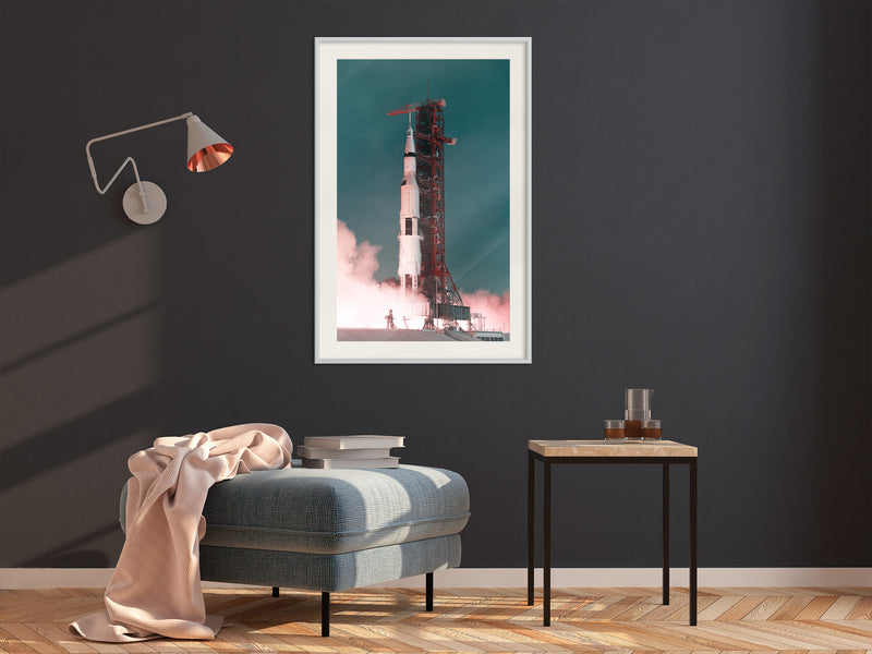 Poster - Launch into the Unknown  - wit passepartout