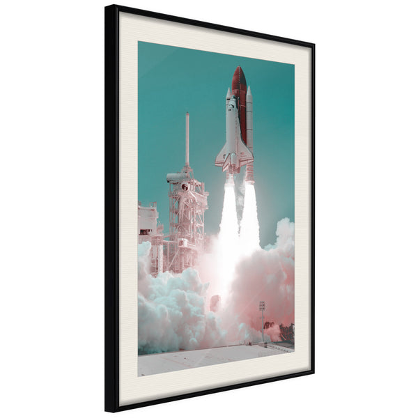 Poster - Leaving the Earth  - zwart passepartout