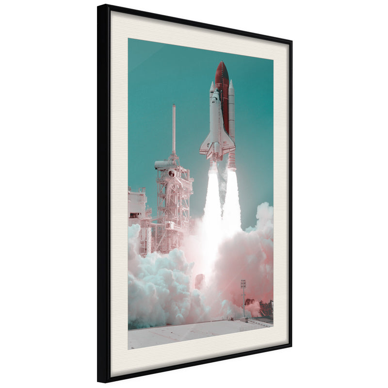 Poster - Leaving the Earth  - zwart passepartout